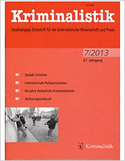 Title: Kriminalistik; Editor: Bernd Fuchs, Ltd. Kriminaldirektor, Polizei Heidelberg Title: Kriminalistik; Editor: Bernd Fuchs, Ltd. Kriminaldirektor, Polizei Heidelberg